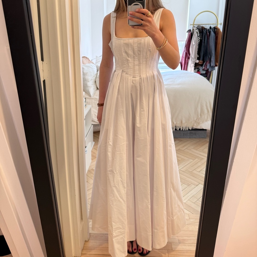Sportmax White Square-Neck Maxi Dress - Picture 4 of 9